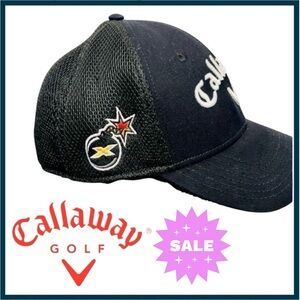 🌞Callaway Black Fitted Mesh Golf Hat (s/m)